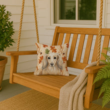 Load image into Gallery viewer, Longhaired Cream Dachshund Heirloom Fall Throw Pillow