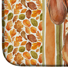Load image into Gallery viewer, Red Brown Dachshund Heirloom Fall Dish Drying Mat