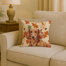Load image into Gallery viewer, Red Brown Dachshund Heirloom Fall Throw Pillow