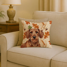 Load image into Gallery viewer, Wirehaired Red Dachshund Heirloom Fall Throw Pillow
