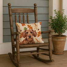Load image into Gallery viewer, Wirehaired Red Dachshund Heirloom Fall Throw Pillow