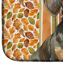 Load image into Gallery viewer, Wirehaired Wild Boar Dachshund Heirloom Fall Dish Drying Mat