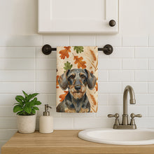 Load image into Gallery viewer, Wirehaired Wild Boar Dachshund Heirloom Fall Kitchen Towel