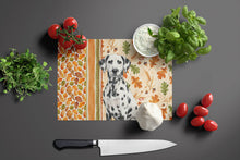Load image into Gallery viewer, Dalmatian Heirloom Fall Glass Cutting Board
