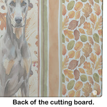 Load image into Gallery viewer, Fawn Doberman Pinscher Heirloom Fall Glass Cutting Board