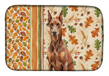 Load image into Gallery viewer, Red Doberman Pinscher Heirloom Fall Dish Drying Mat
