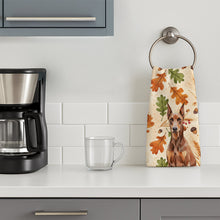 Load image into Gallery viewer, Red Doberman Pinscher Heirloom Fall Kitchen Towel