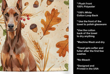 Load image into Gallery viewer, Red Doberman Pinscher Heirloom Fall Kitchen Towel