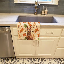 Load image into Gallery viewer, Red Doberman Pinscher Heirloom Fall Kitchen Towel