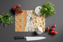 Load image into Gallery viewer, Dogo Argentino Heirloom Fall Glass Cutting Board
