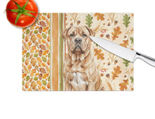 Load image into Gallery viewer, Dogue de Bordeaux Heirloom Fall Glass Cutting Board