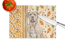 Load image into Gallery viewer, Isabella Dogue de Bordeaux Heirloom Fall Glass Cutting Board
