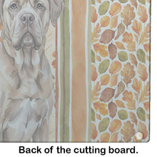 Load image into Gallery viewer, Isabella Dogue de Bordeaux Heirloom Fall Glass Cutting Board