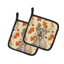 Load image into Gallery viewer, Isabella Dogue de Bordeaux Heirloom Fall Pair of Pot Holders