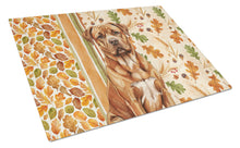 Load image into Gallery viewer, Mahogany Dogue de Bordeaux Heirloom Fall Glass Cutting Board