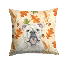 Load image into Gallery viewer, White English Bulldog Heirloom Fall Throw Pillow