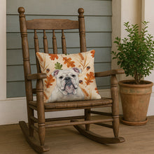 Load image into Gallery viewer, White English Bulldog Heirloom Fall Throw Pillow