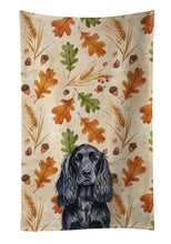 Load image into Gallery viewer, Black English Cocker Spaniel Heirloom Fall Kitchen Towel