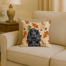 Load image into Gallery viewer, Black English Cocker Spaniel Heirloom Fall Throw Pillow