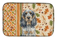 Load image into Gallery viewer, Blue Roan &amp; Tan English Cocker Spaniel Heirloom Fall Dish Drying Mat