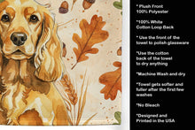 Load image into Gallery viewer, Golden English Cocker Spaniel Heirloom Fall Kitchen Towel
