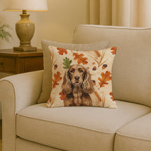 Load image into Gallery viewer, Liver English Cocker Spaniel Heirloom Fall Throw Pillow