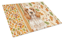 Load image into Gallery viewer, Orange Roan English Cocker Spaniel Heirloom Fall Glass Cutting Board