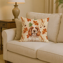 Load image into Gallery viewer, Orange Roan English Cocker Spaniel Heirloom Fall Throw Pillow
