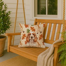 Load image into Gallery viewer, Orange Roan English Cocker Spaniel Heirloom Fall Throw Pillow