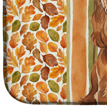 Load image into Gallery viewer, Red English Cocker Spaniel Heirloom Fall Dish Drying Mat