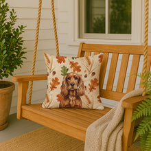 Load image into Gallery viewer, Red English Cocker Spaniel Heirloom Fall Throw Pillow
