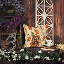 Load image into Gallery viewer, Red English Cocker Spaniel Heirloom Fall Throw Pillow