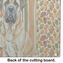 Load image into Gallery viewer, Fawn English Mastiff Heirloom Fall Glass Cutting Board