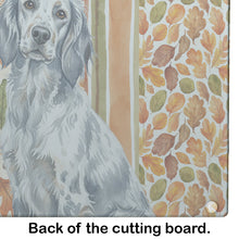 Load image into Gallery viewer, Blue Belton English Setter Heirloom Fall Glass Cutting Board