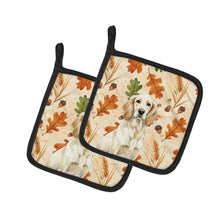 Load image into Gallery viewer, Lemon Belton English Setter Heirloom Fall Pair of Pot Holders