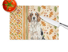 Load image into Gallery viewer, Tricolor English Setter Heirloom Fall Glass Cutting Board