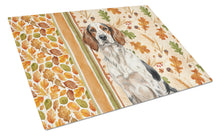 Load image into Gallery viewer, Tricolor English Setter Heirloom Fall Glass Cutting Board