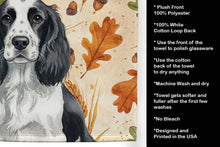 Load image into Gallery viewer, Black and White English Springer Spaniel Heirloom Fall Kitchen Towel