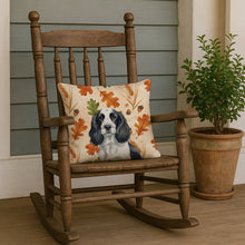 Load image into Gallery viewer, Black and White English Springer Spaniel Heirloom Fall Throw Pillow