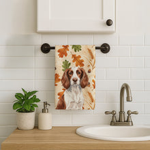 Load image into Gallery viewer, Liver and White English Springer Spaniel Heirloom Fall Kitchen Towel