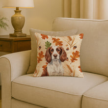 Load image into Gallery viewer, Liver and White English Springer Spaniel Heirloom Fall Throw Pillow