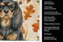Load image into Gallery viewer, Black and Tan English Toy Spaniel Heirloom Fall Kitchen Towel