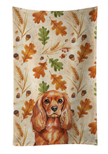 Load image into Gallery viewer, Ruby English Toy Spaniel Heirloom Fall Kitchen Towel
