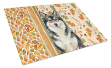 Load image into Gallery viewer, Finnish Lapphund Heirloom Fall Glass Cutting Board