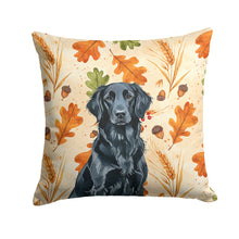 Load image into Gallery viewer, Black Flat-Coated Retriever Heirloom Fall Throw Pillow