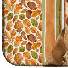 Load image into Gallery viewer, Liver Flat-Coated Retriever Heirloom Fall Dish Drying Mat