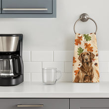 Load image into Gallery viewer, Liver Flat-Coated Retriever Heirloom Fall Kitchen Towel