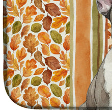 Load image into Gallery viewer, Pied French Bulldog Heirloom Fall Dish Drying Mat
