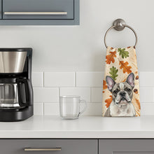 Load image into Gallery viewer, Pied French Bulldog Heirloom Fall Kitchen Towel
