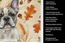 Load image into Gallery viewer, Pied French Bulldog Heirloom Fall Kitchen Towel